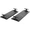 Black Marble Slim Textured Living Room Décor Tray with Rod Handles, 2ct.